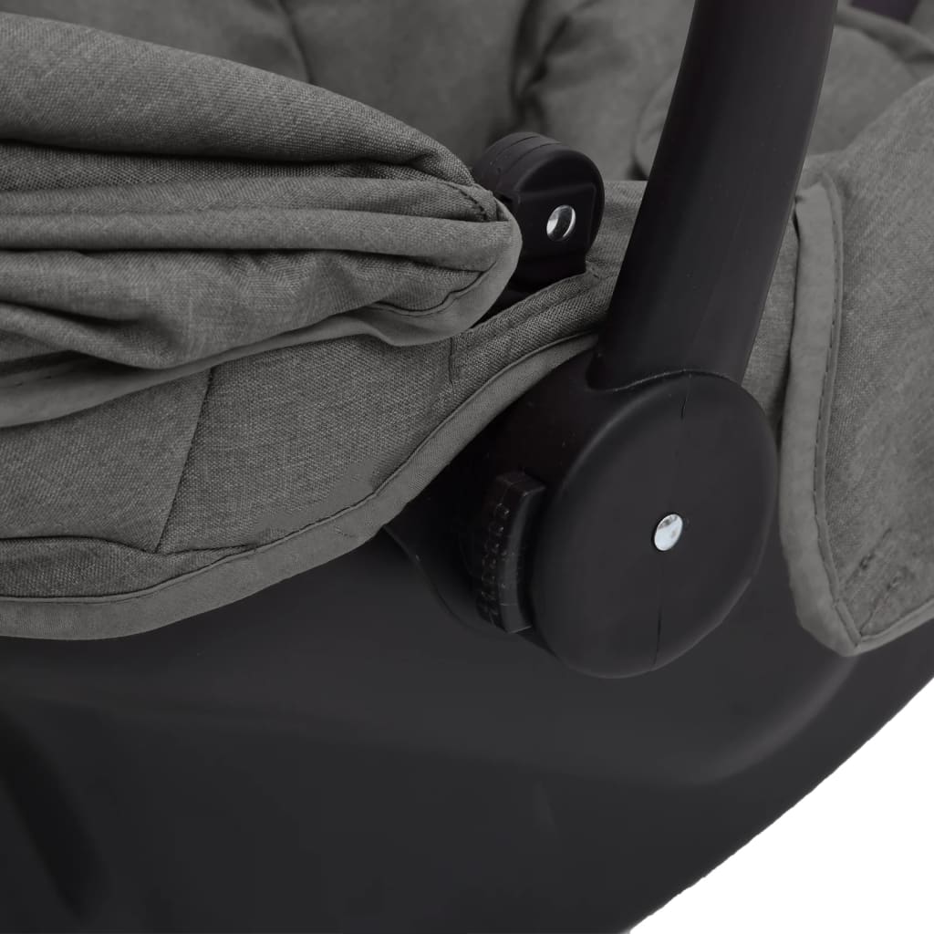 vidaXL Бебешко столче за кола, светлосиво, 42x65x57 см