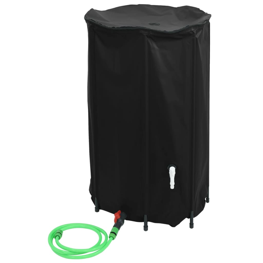 vidaXL Резервоар за вода с кран, сгъваем, 500 л, PVC