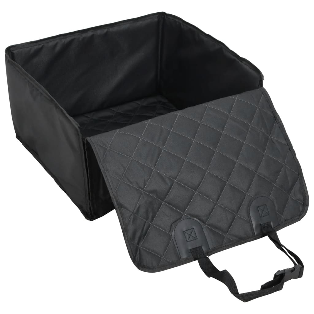 vidaXL Столче за кола за кучета черно 45x45x25/55 см