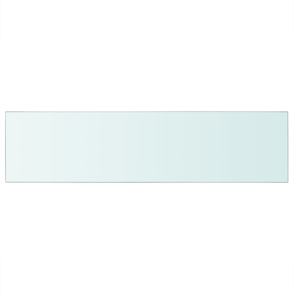 vidaXL Плоча за рафт, прозрачно стъкло, 100 x 25 см