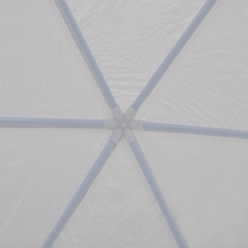 vidaXL Шатра с 6 странични стени, бяла, 2x2 м