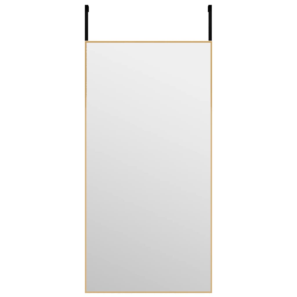 vidaXL Огледало за врата, златисто, 40x80 см, стъкло и алуминий
