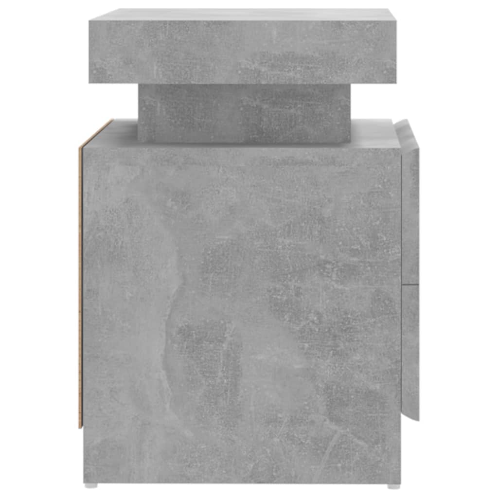 vidaXL Нощно шкафче, бетонно сиво, 45x35x52 см, ПДЧ