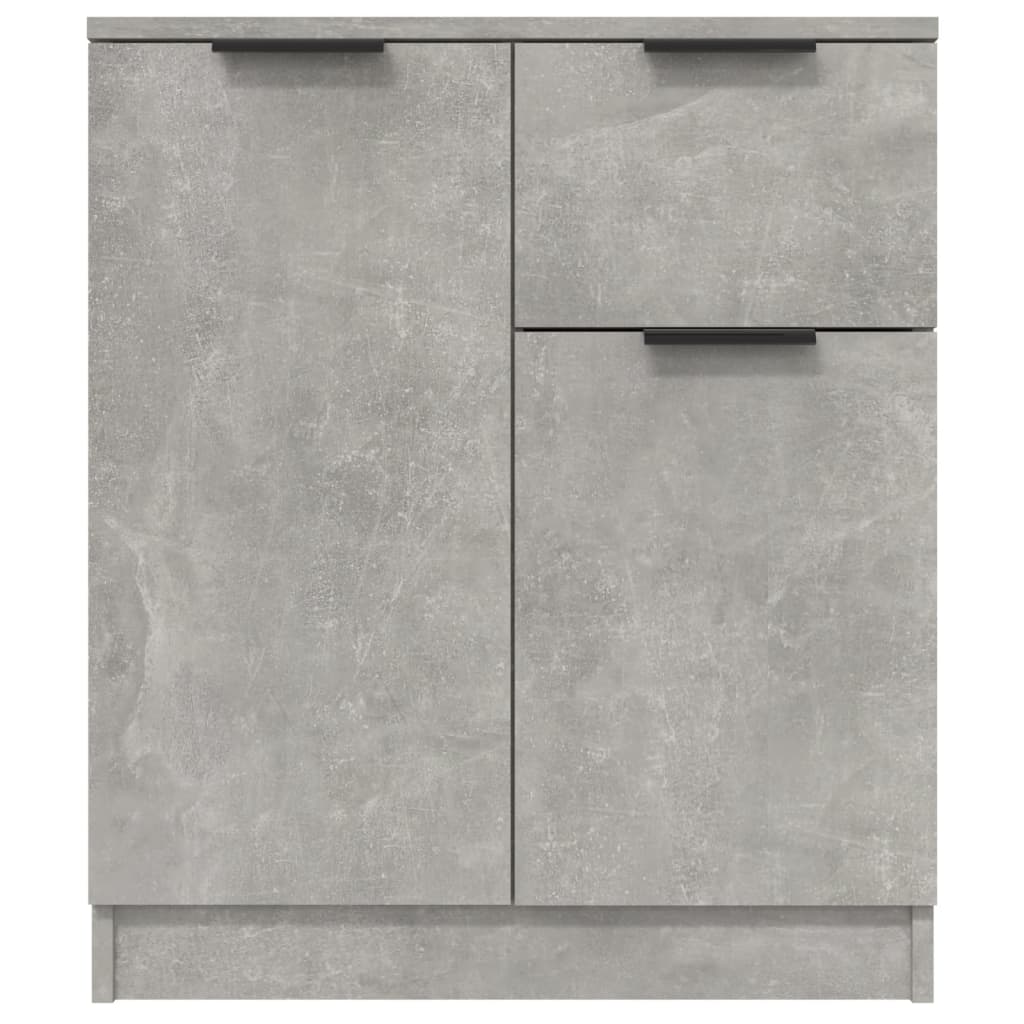 vidaXL Сайдборд, бетонно сив, 60x30x70 см, инженерно дърво