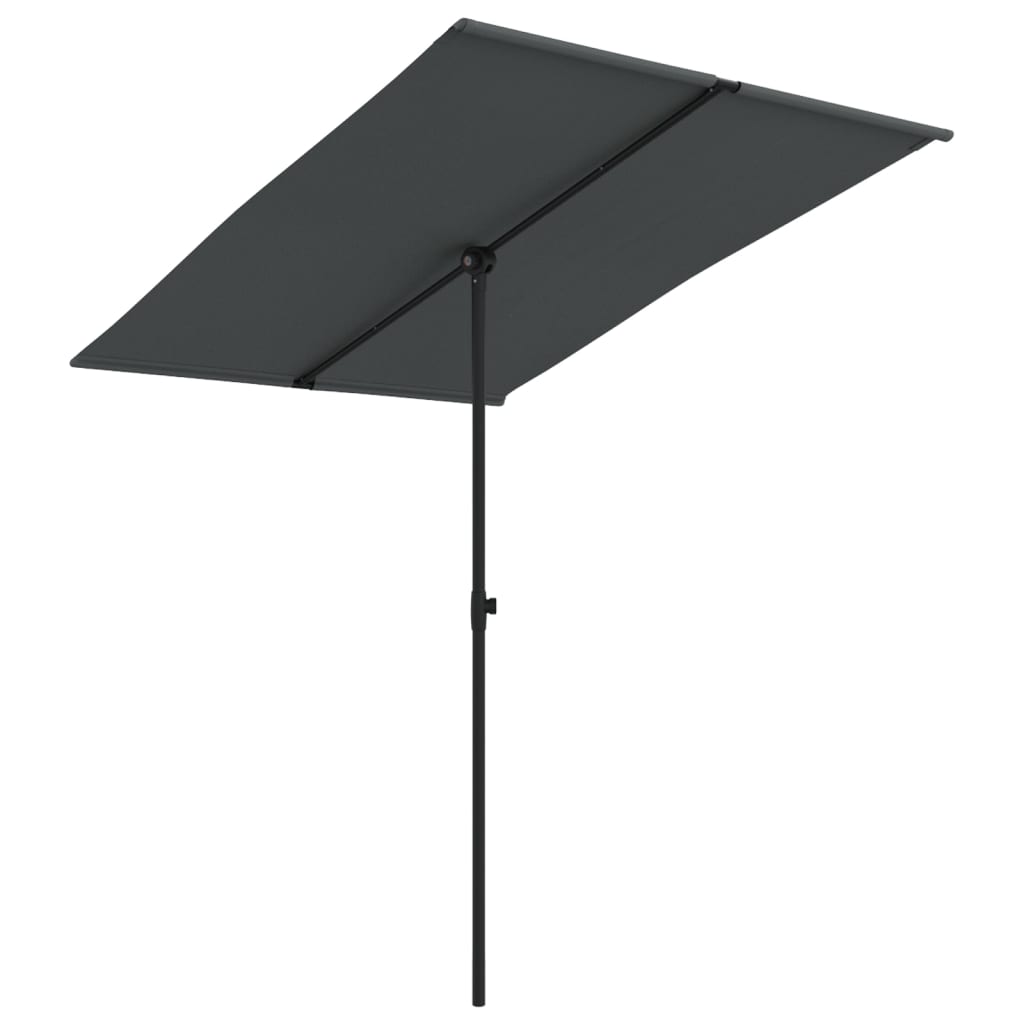 vidaXL Градински чадър с алуминиев прът, 2x1,5 м, антрацит
