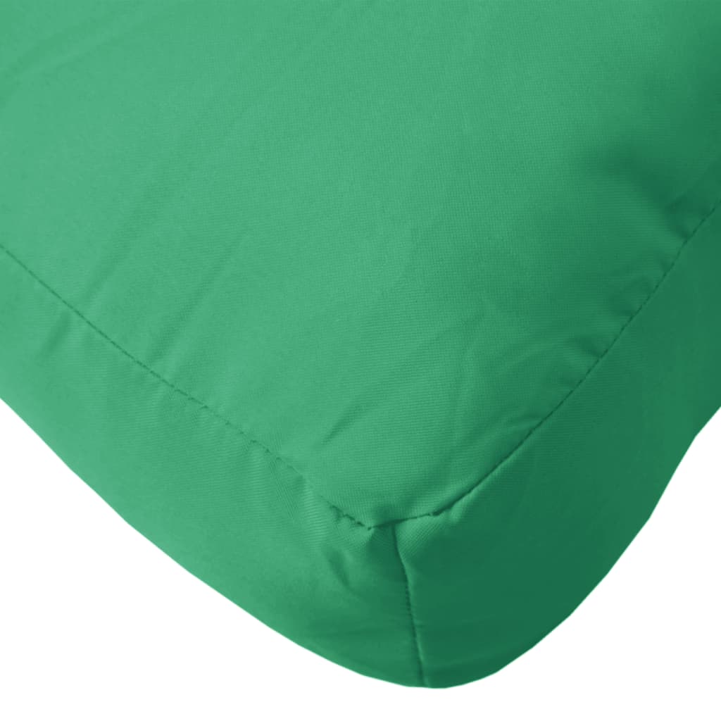 vidaXL Палетна възглавница, зелена, текстил