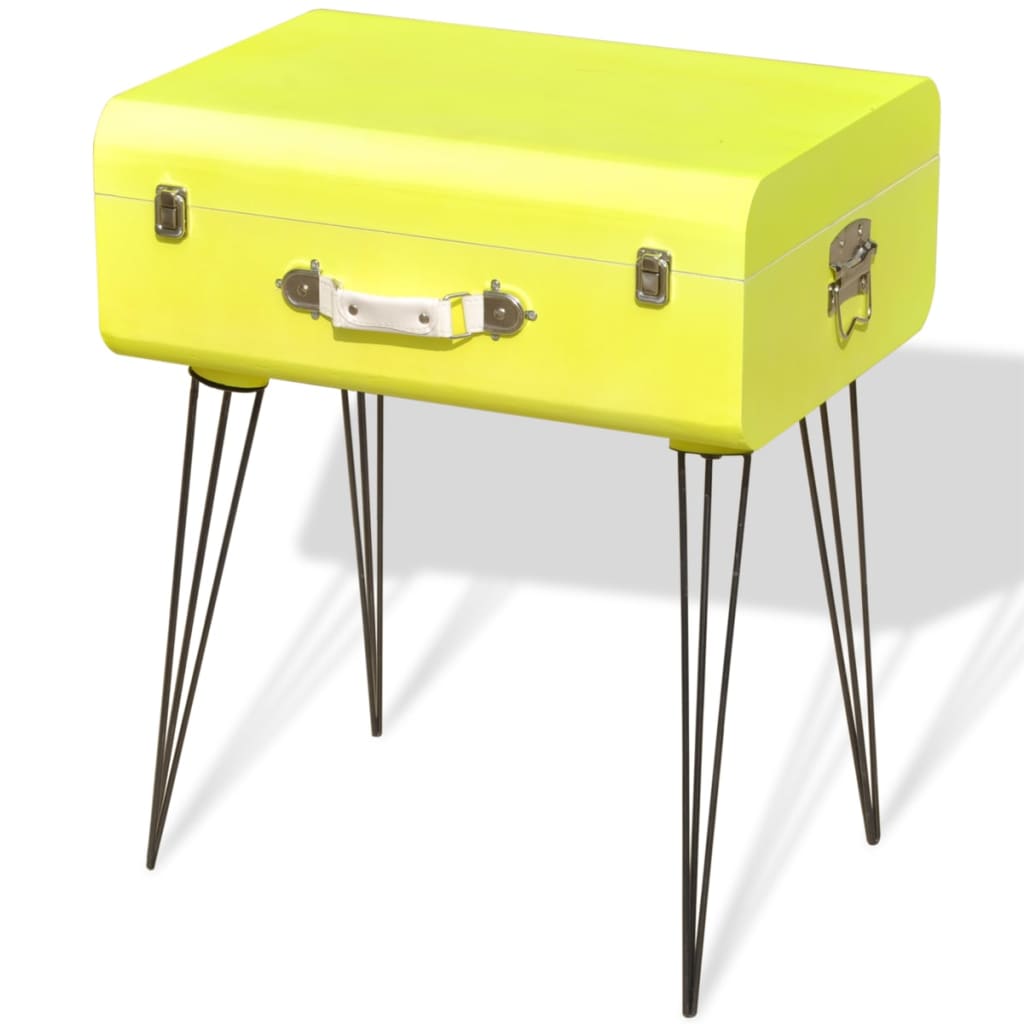 vidaXL Нощни шкафчета, 2 бр, 49,5x36x60 см, жълти
