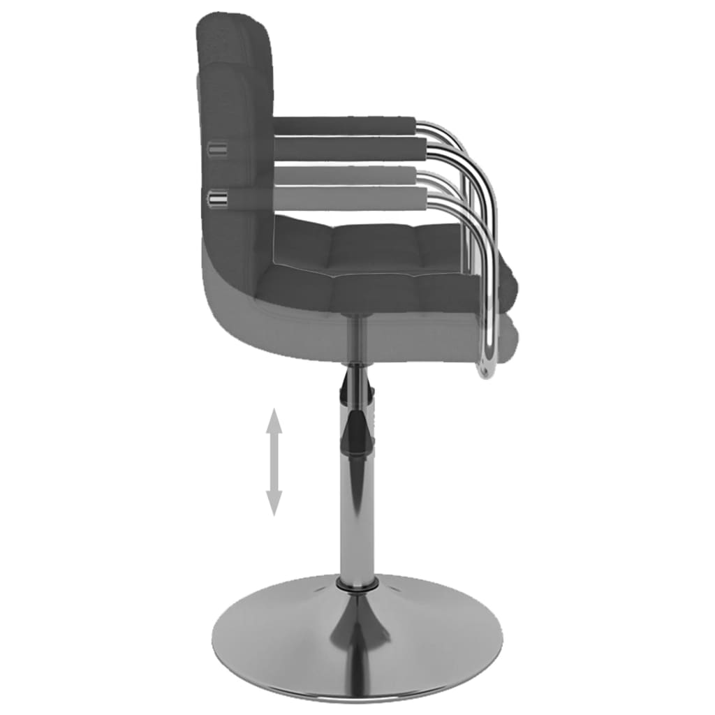 vidaXL Трапезен стол, тъмносив, текстил
