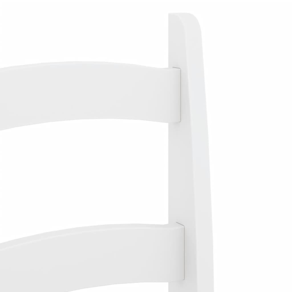 vidaXL Трапезни столове 2 бр бели 40x46x99 см бор масив