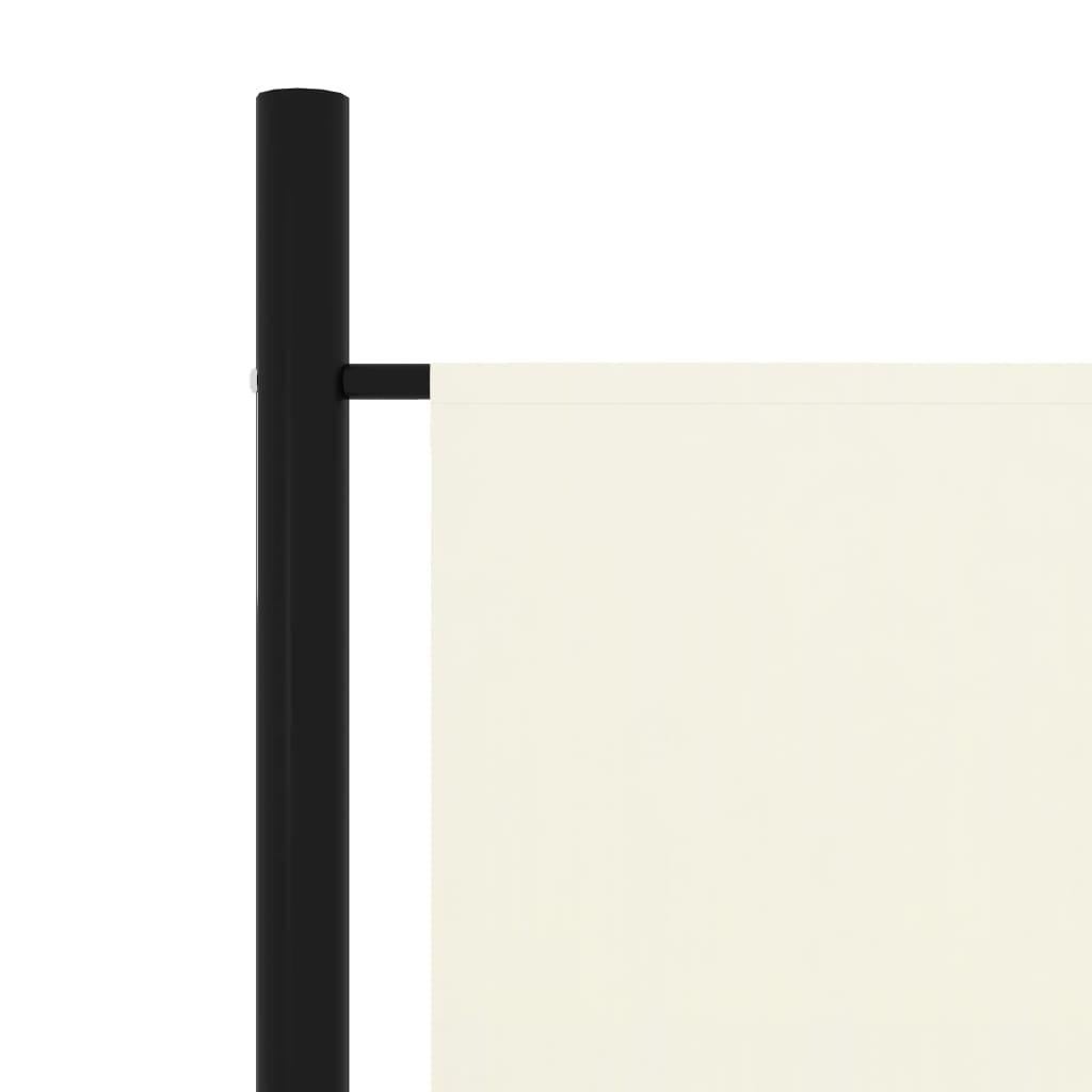 vidaXL Параван за стая, 5 панела, бял, 250x180 см