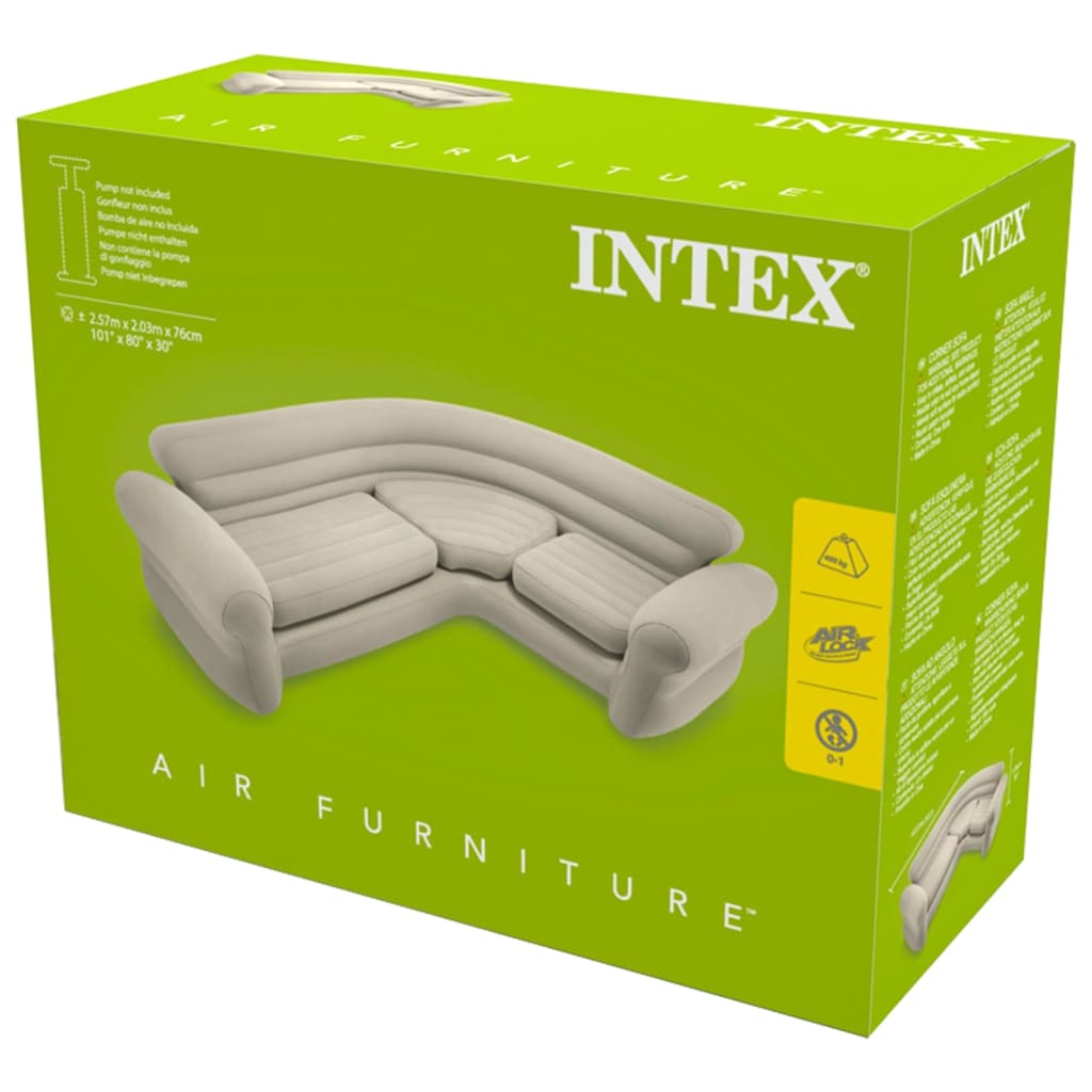Intex Надуваем ъглов диван/канапе 257x203x76 см 68575NP