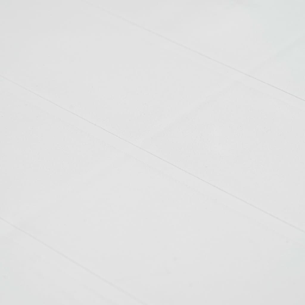 vidaXL Бистро комплект, 3 части, пластмаса, бял, ратанов вид