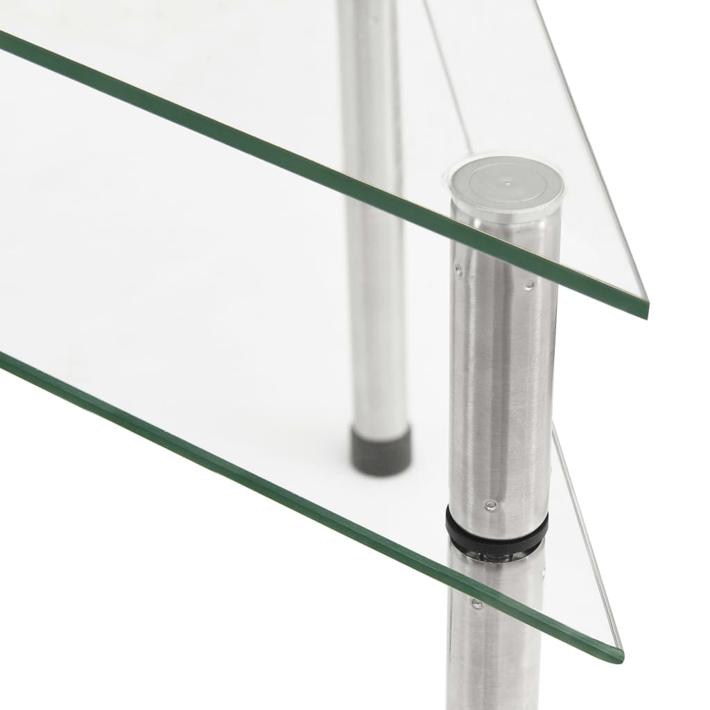 vidaXL Кухненски рафт, прозрачен, 49,5x35x19 см, закалено стъкло