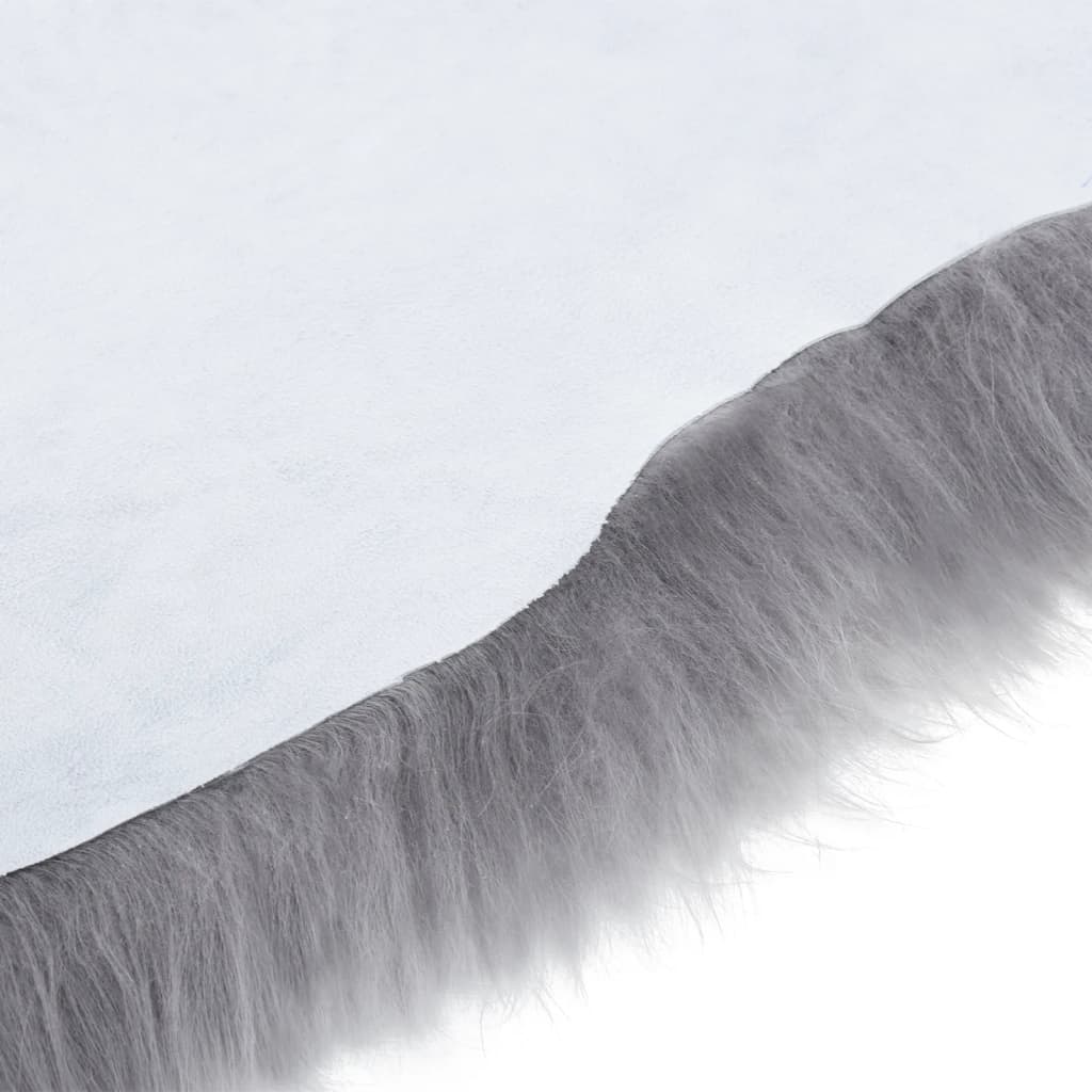 vidaXL Исландска овча кожа, сива, 70х110 см