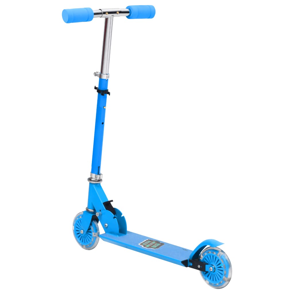 vidaXL Детски скутер с 2 колела, регулируемо алуминиево кормило, син