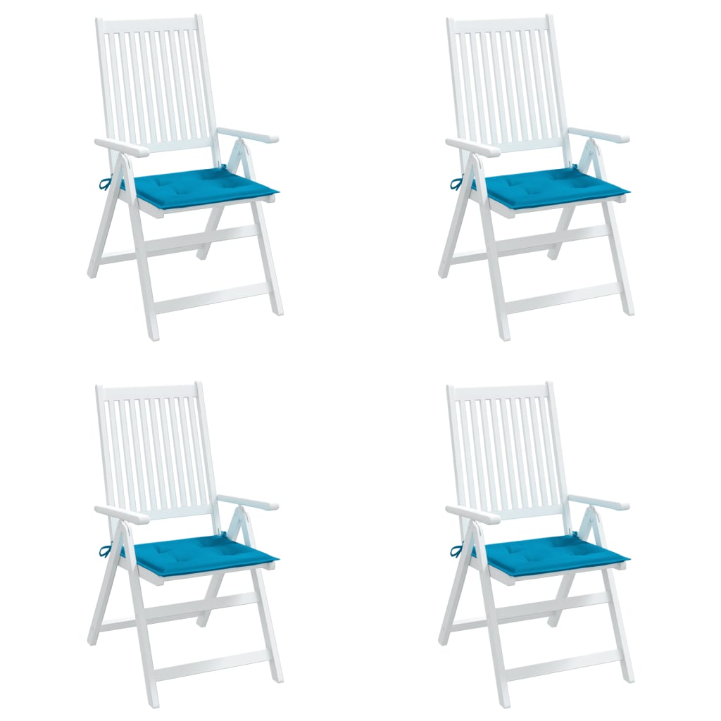 vidaXL Възглавници за столове 4 бр сини 50x50x3 см Оксфорд плат