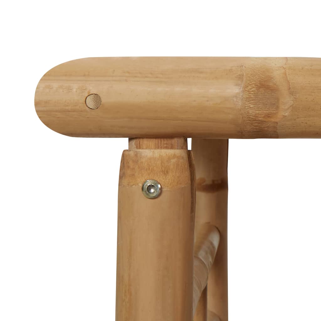 vidaXL Градински лаундж комплект с възглавници, 4 части, бамбук