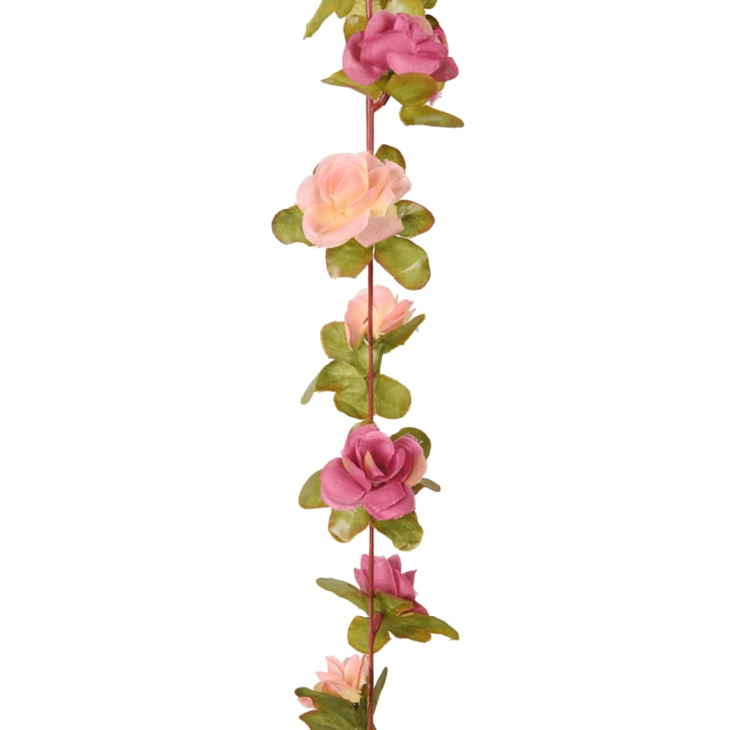 vidaXL Гирлянди от изкуствени цветя 6 бр роза червена 250 см
