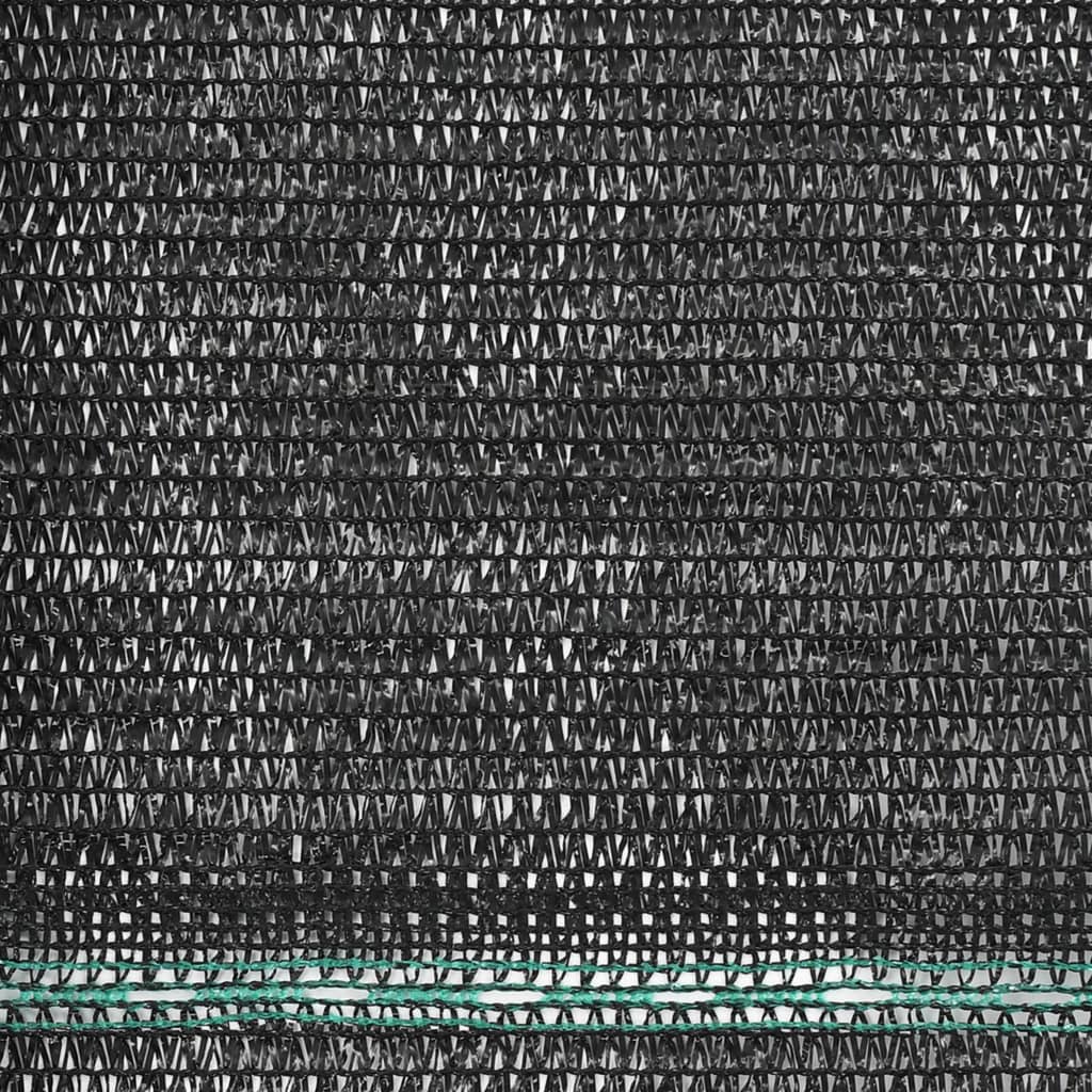 vidaXL Тенис екран, HDPE, 1x50 м, черен