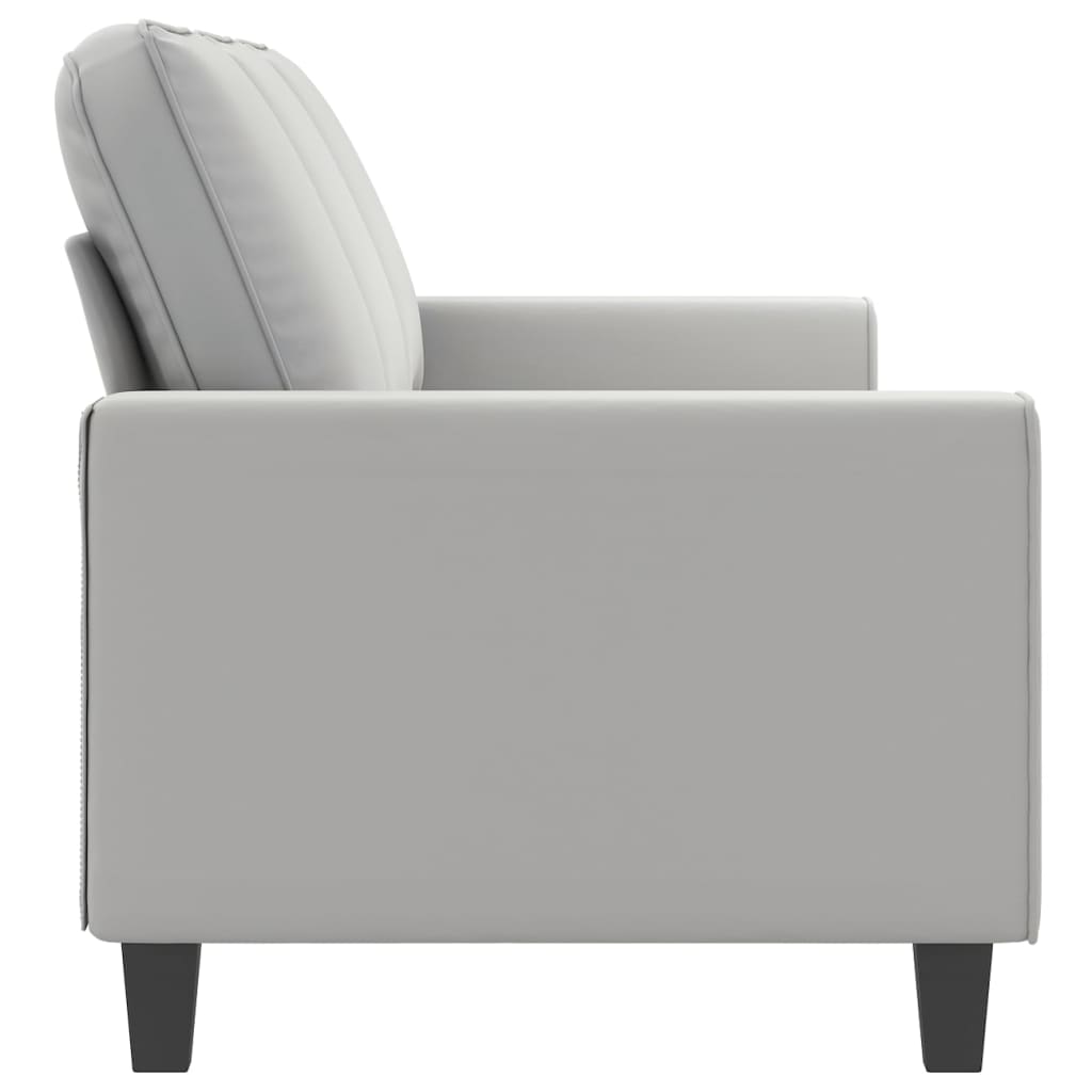 vidaXL 3-местен диван, светлосив, 210 см, микрофибърен плат