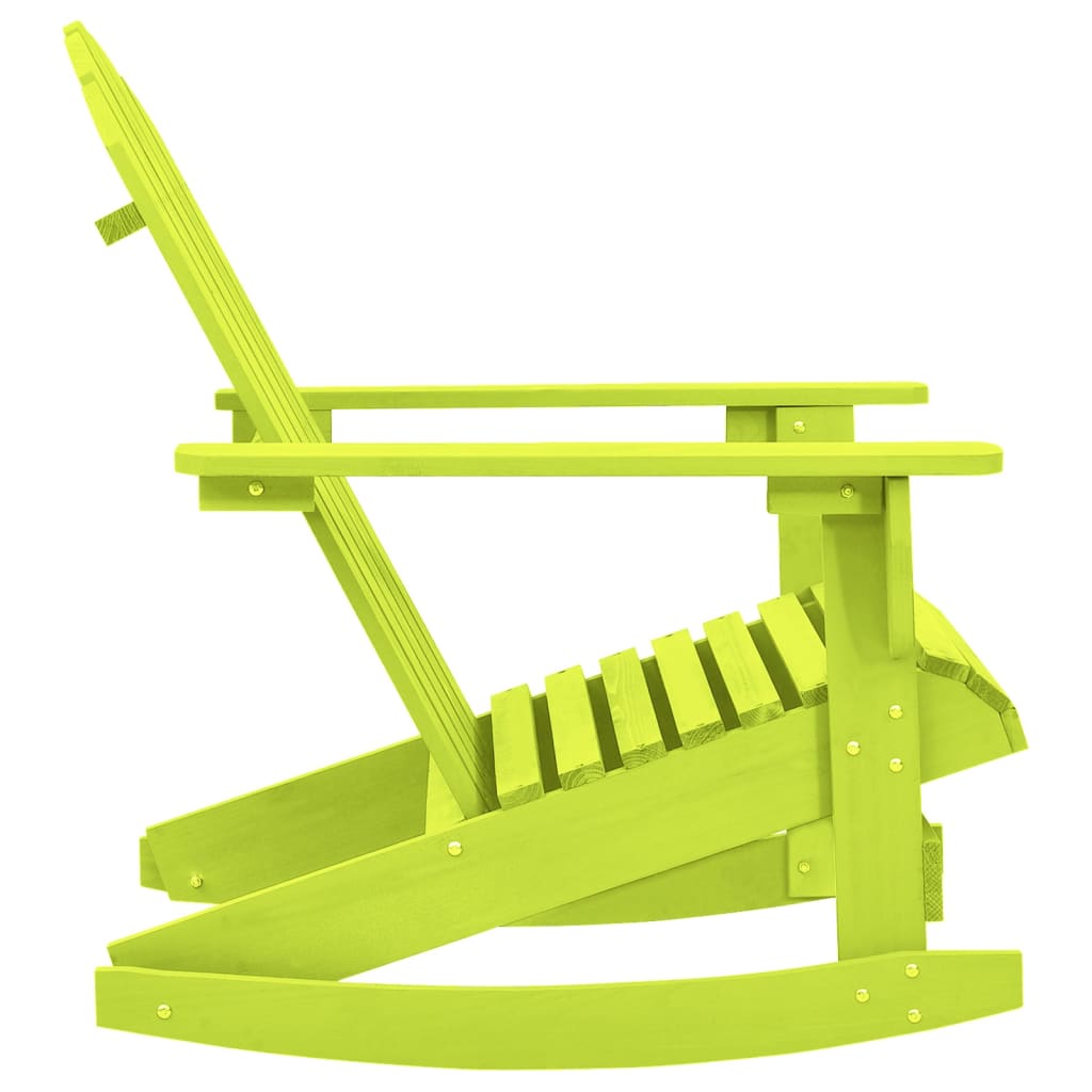vidaXL Градински люлеещ се стол "Адирондак", чам масив, зелен