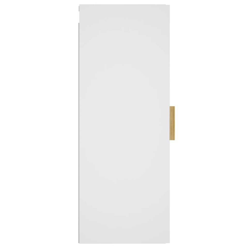 vidaXL Стенен шкаф, бял, 34,5x34x90 см, инженерно дърво