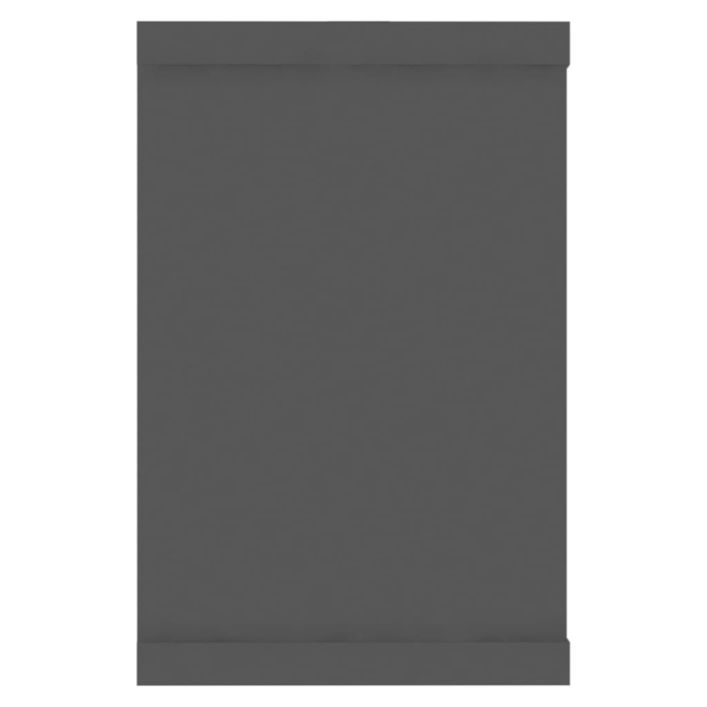 vidaXL Стенни кубични рафтове, 6 бр, сиви, 60x15x23 см, ПДЧ