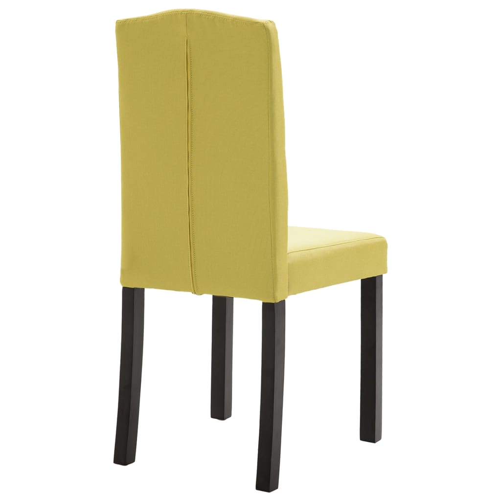 vidaXL Трапезни столове, 2 бр, зелени, текстил