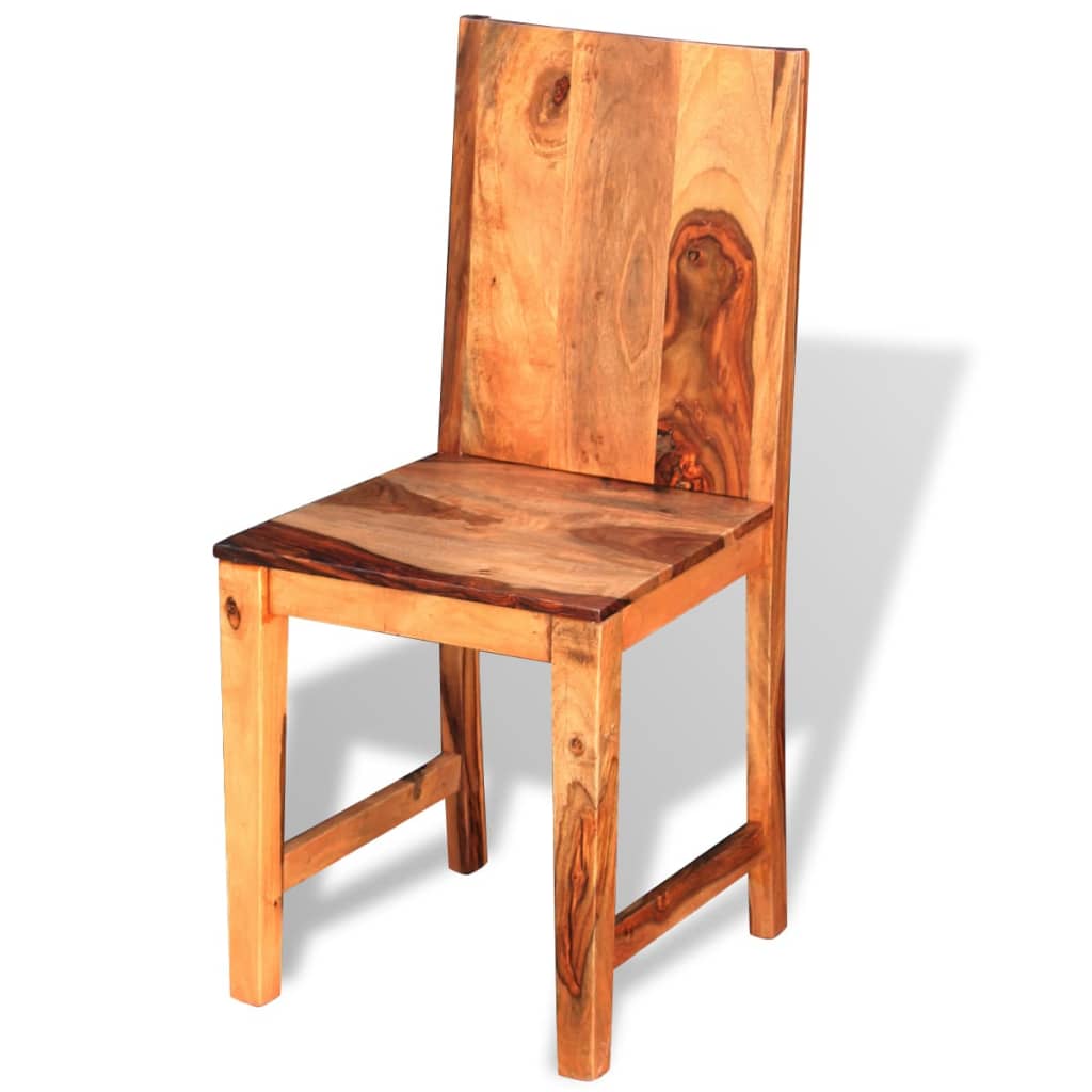 vidaXL Трапезни столове, 6 бр, твърдо шишамово дърво