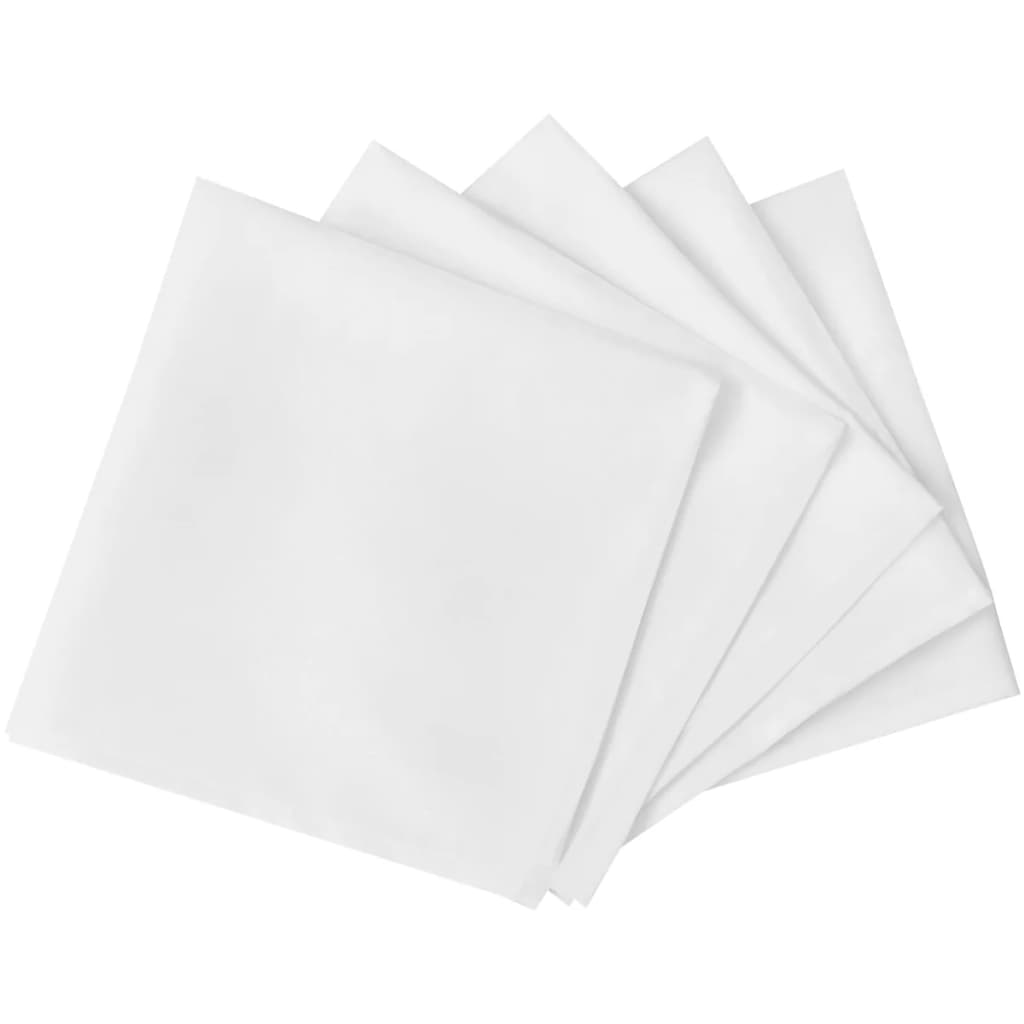 Трапезни салфетки от плат, бели, 25 бр., 50 х 50 см