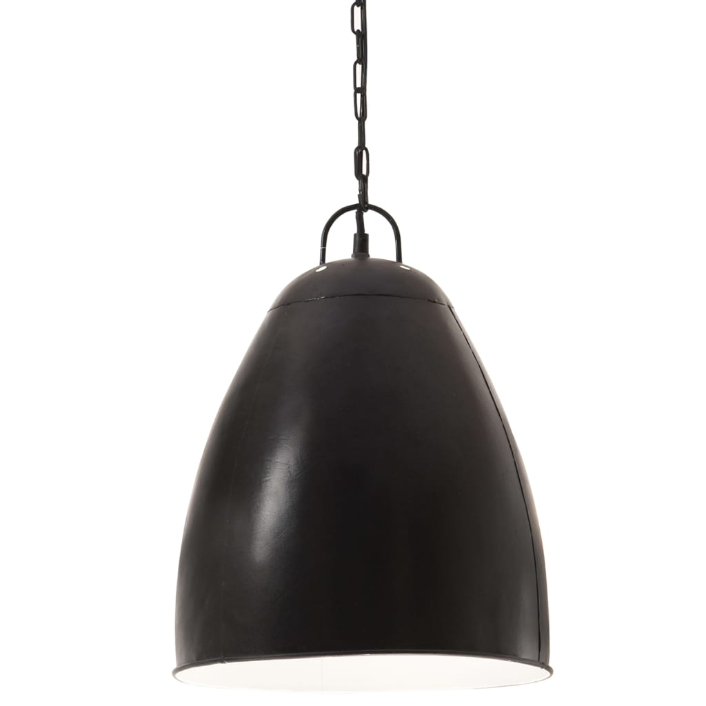 vidaXL Индустриална пенделна лампа 25 W черна кръгла 32 см E27