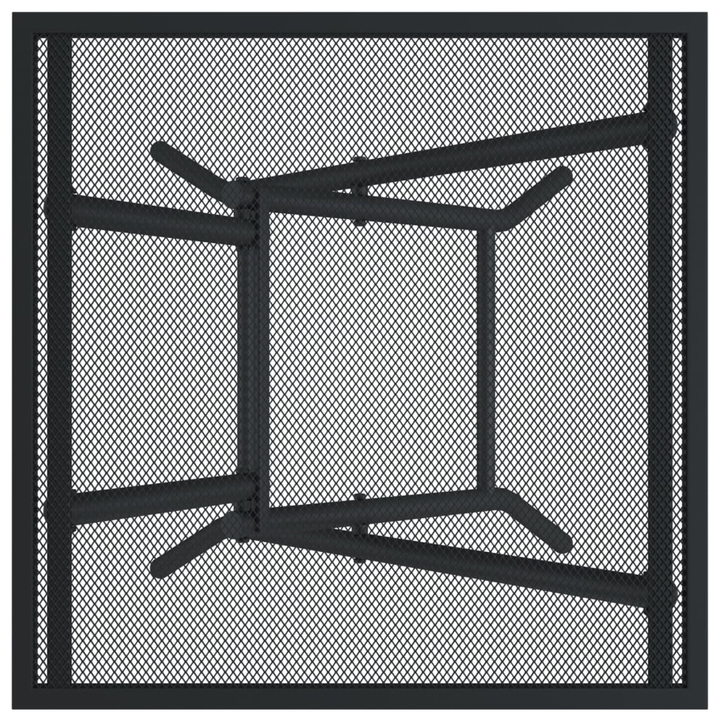 vidaXL Сгъваема градинска маса, антрацит, 50x50x72 cм, стомана, мрежа