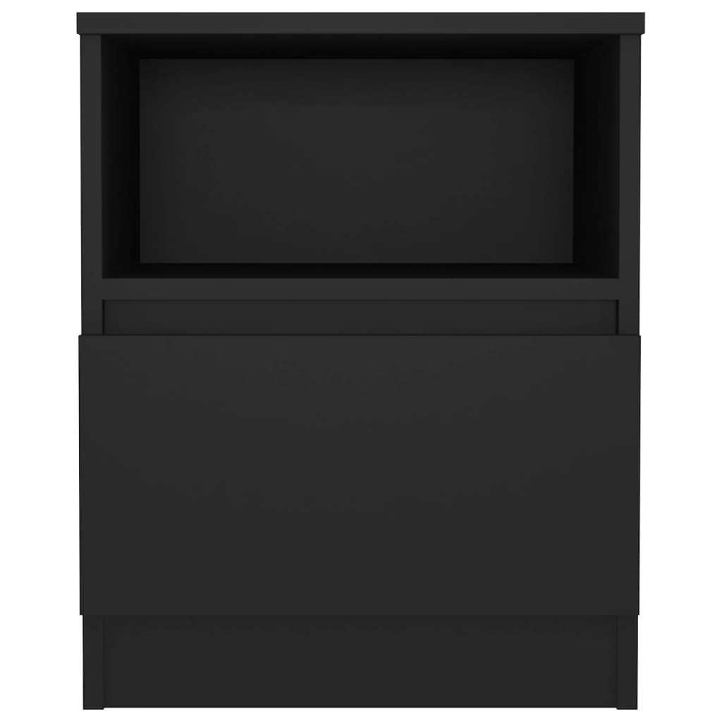 vidaXL Нощни шкафчета, 2 бр, черни, 40x40x50 см, ПДЧ