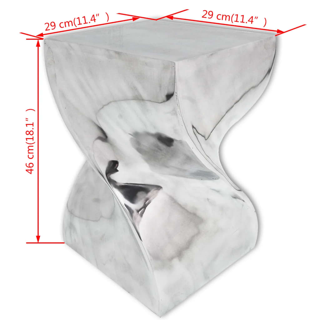 vidaXL, Табуретка/странична масичка, извита форма, алуминий, сребриста