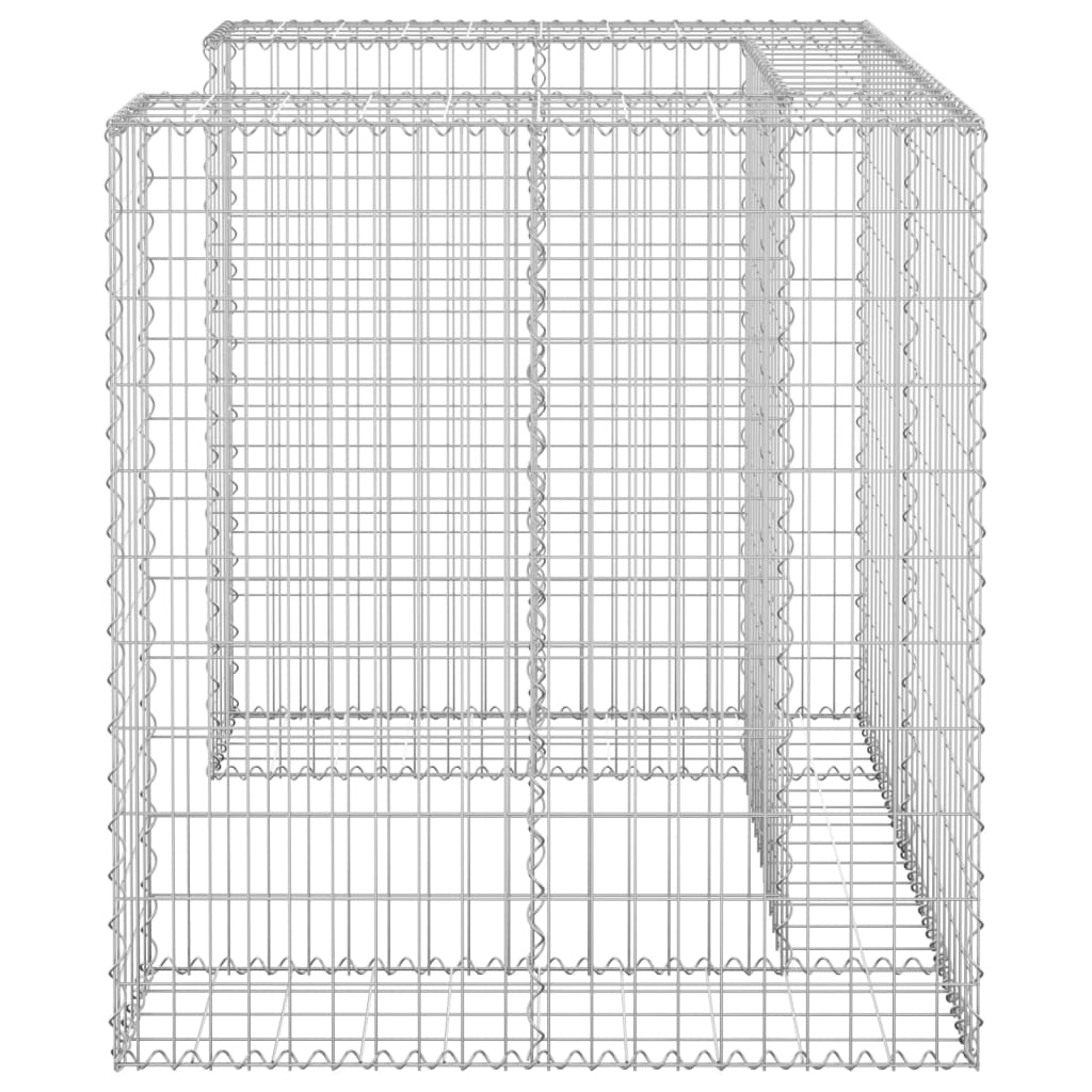 vidaXL Габионна стена за контейнер поцинкована стомана 110x100x110 см