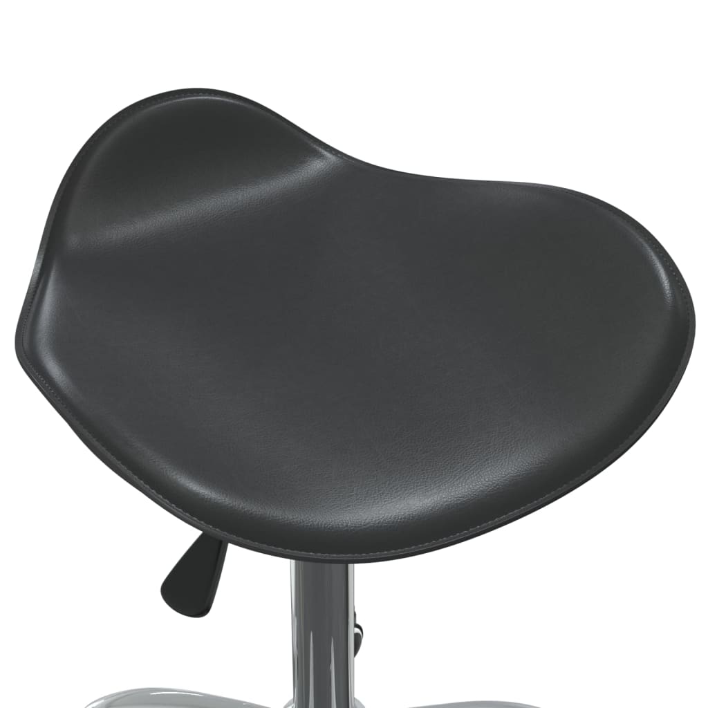 vidaXL Стол за студио за красота, черен, изкуствена кожа