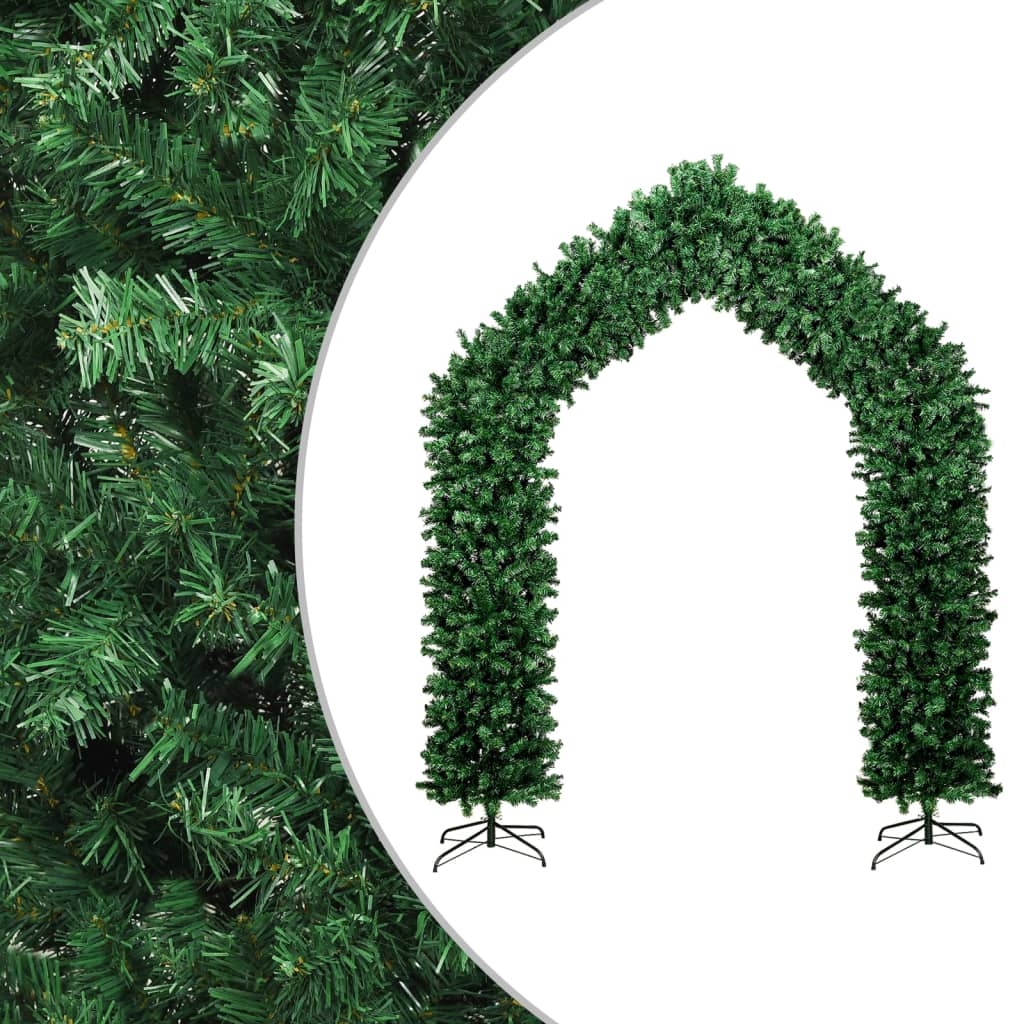 vidaXL Коледна елха арка, зелена, 270 см