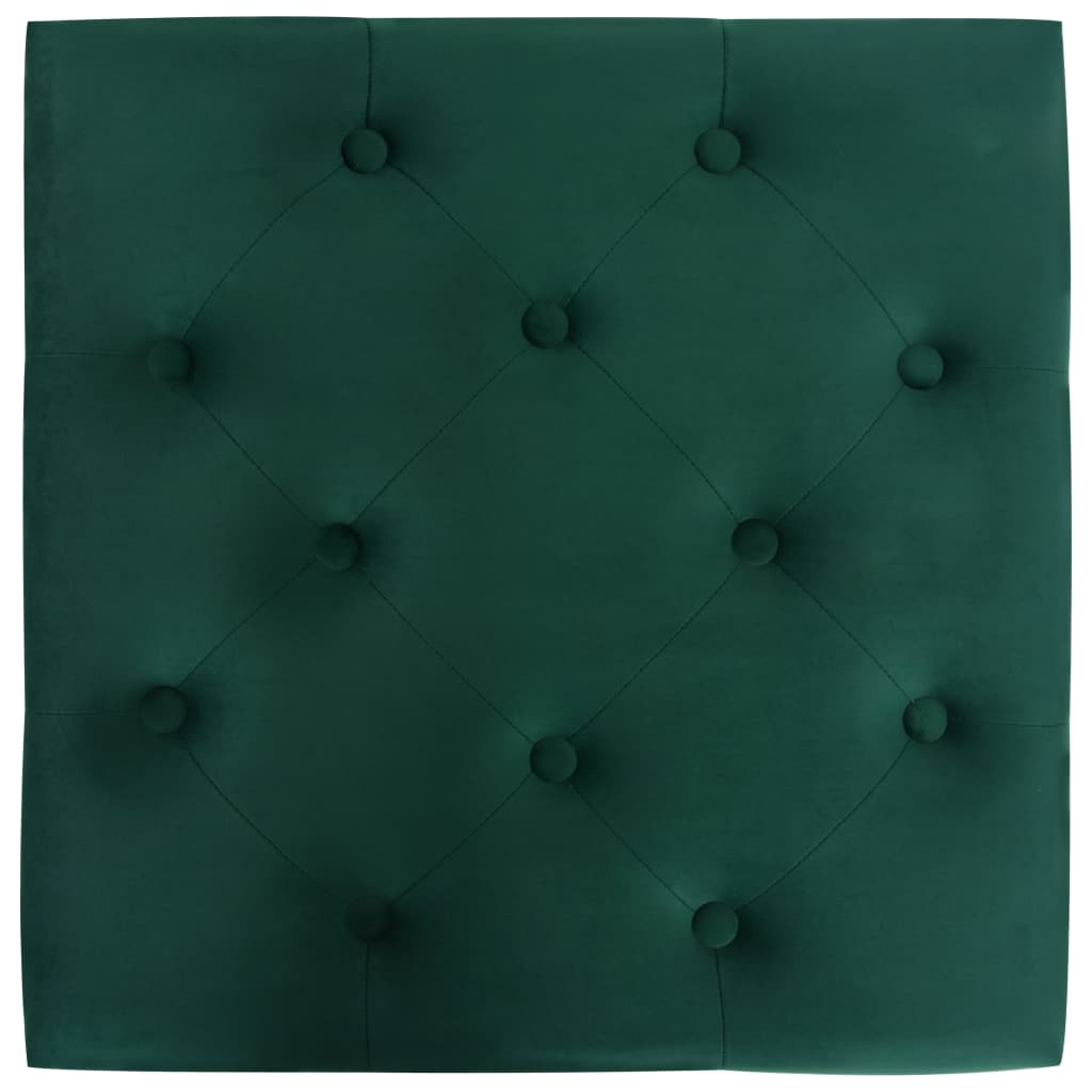 vidaXL Табуретка, тъмнозелена, 60x60x36 см, кадифе