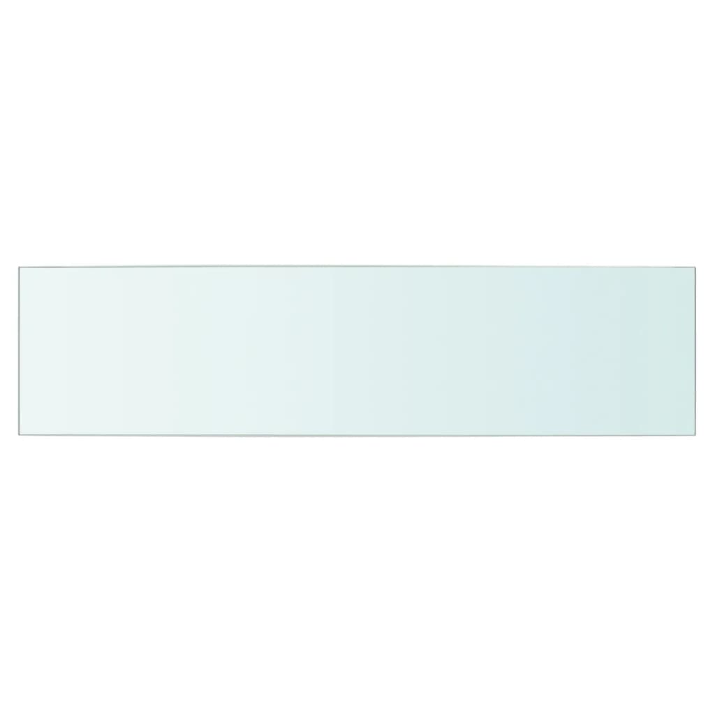 vidaXL Рафтове, 2 бр, панели прозрачно стъкло, 60x15 см