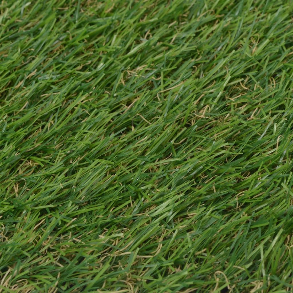 vidaXL Изкуствена трева, 1,5x8 м/20 мм, зелена