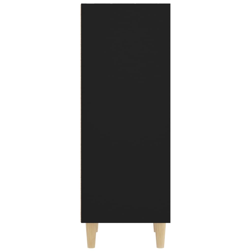 vidaXL Сайдборд,черен, 34,5x32,5x90 см, инженерно дърво