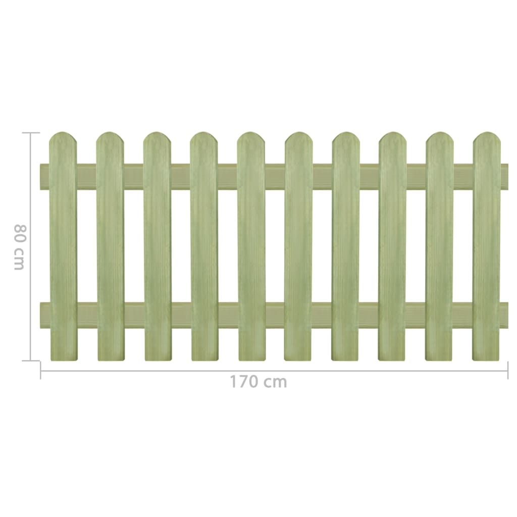 vidaXL Решетъчна ограда, импрегнирано борово дърво, 170x80 см, 6/9 см