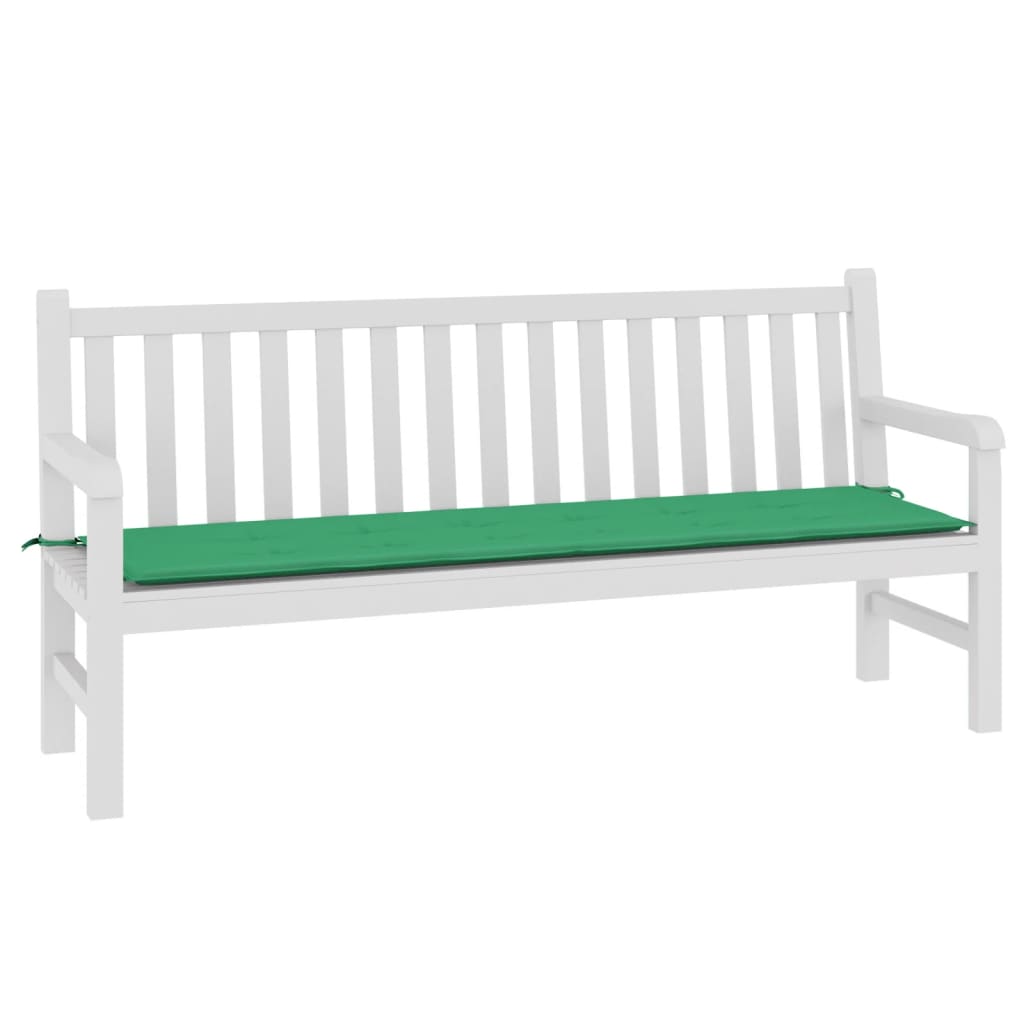 vidaXL Възглавница за градинска пейка зелена 180x50x3 см оксфорд плат