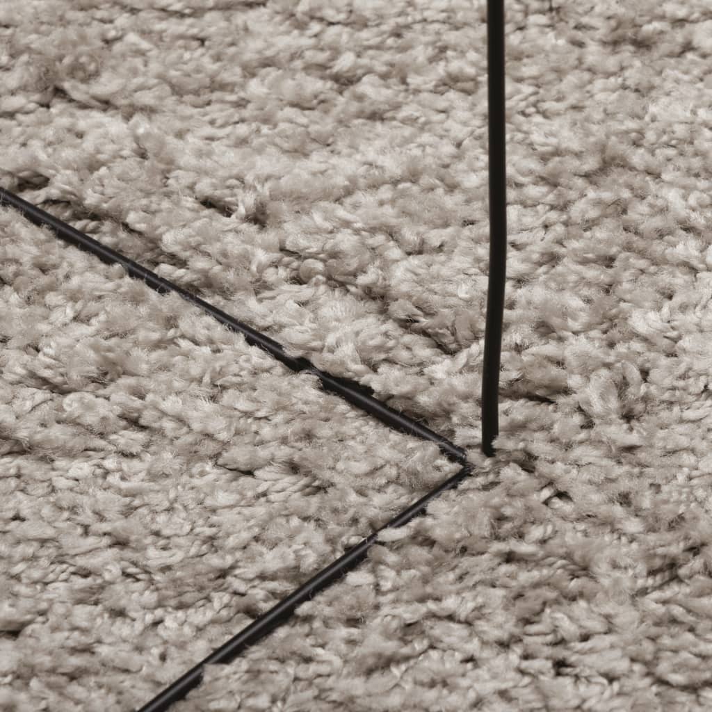 vidaXL Шаги килим с дълъг косъм "PAMPLONA" модерен бежов 160x160 см