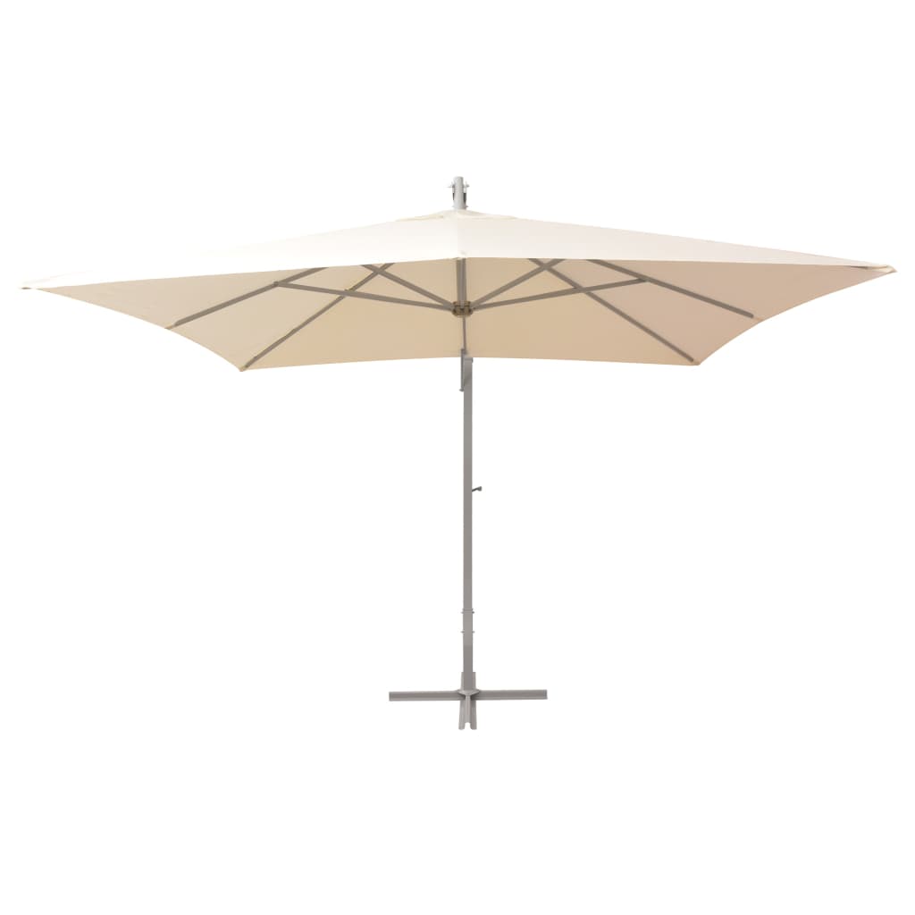 vidaXL Висящ чадър за слънце, 300x300 см, алуминиев прът, пясъчен