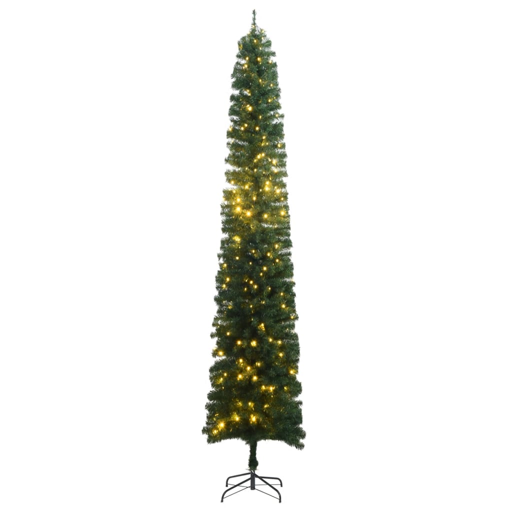 vidaXL Тънка коледна елха, 300 LED, 300 см