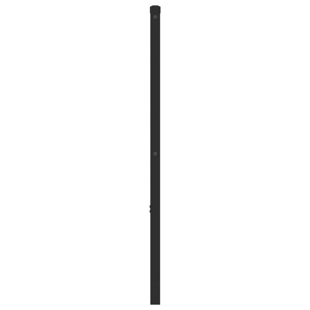 vidaXL Метална табла за глава, черна, 135 см