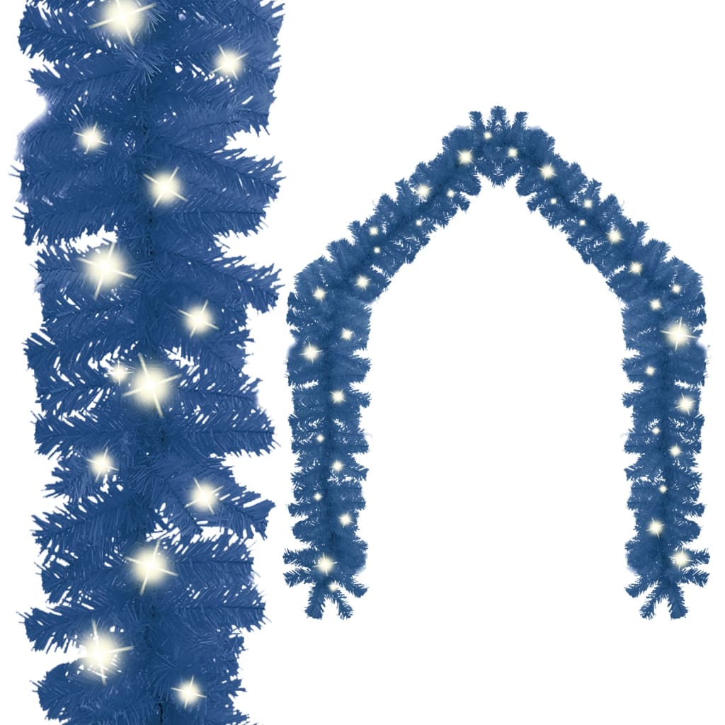 vidaXL Коледен гирлянд с LED лампички, 5 м, син