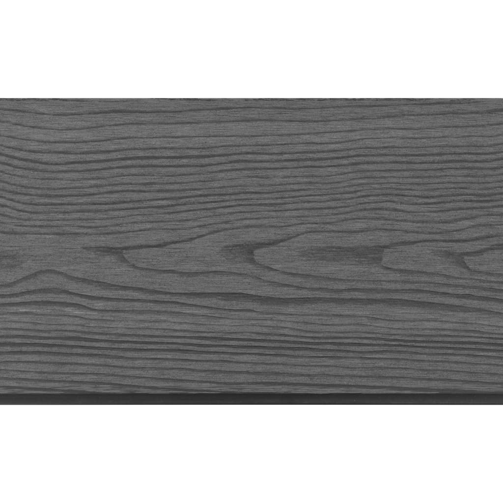 vidaXL Резервни дъски за ограда, 9 бр, WPC, 170 см, сиви