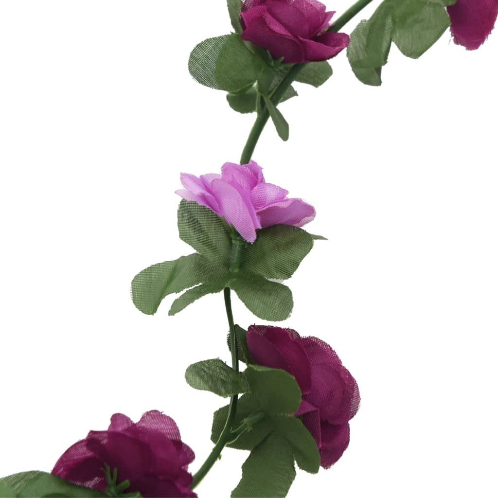 vidaXL Гирлянди от изкуствени цветя 6 бр пролетно светлолилави 250 см